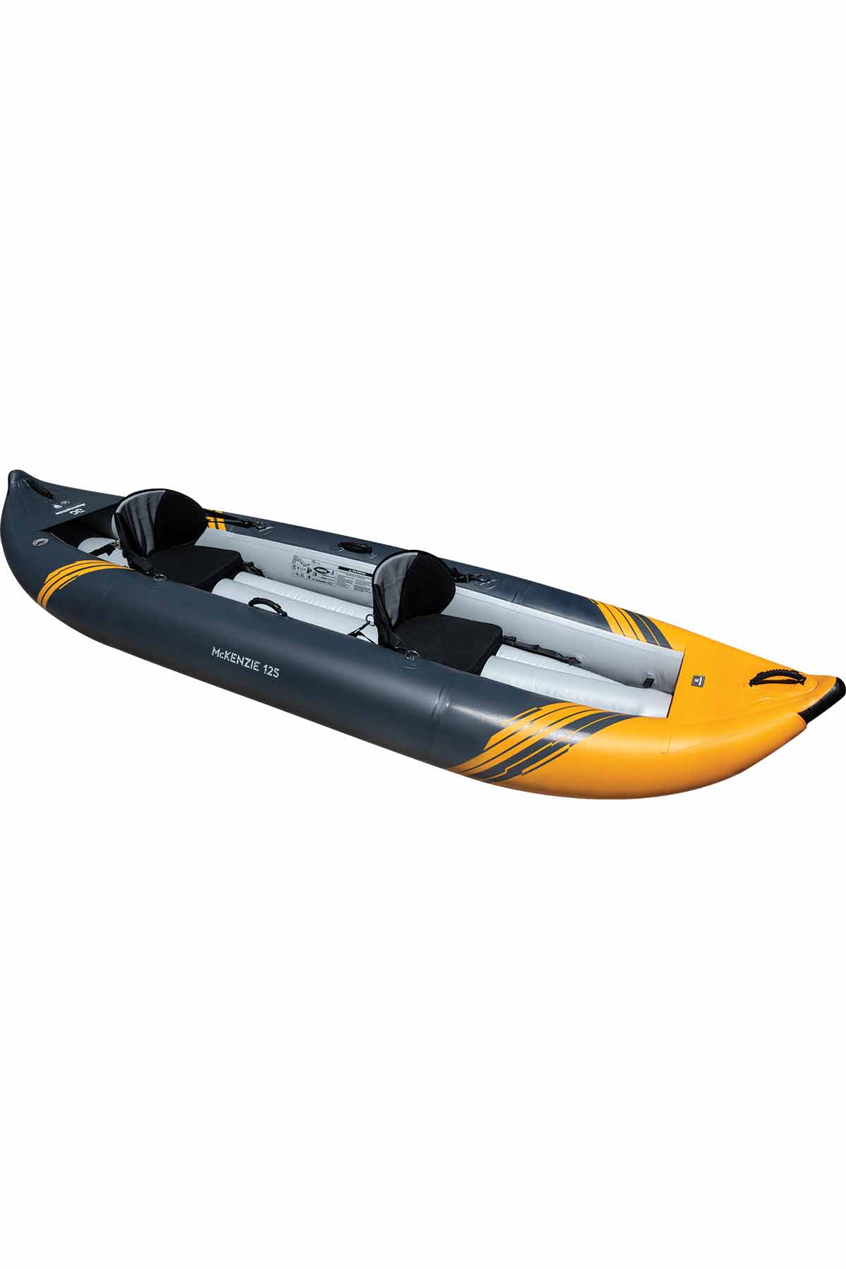 Aquaglide McKenzie 125 Whitewater Inflatable Kayak Angled Side View